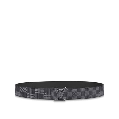 lv initiales damier ebene belt|LV Initiales 40mm Reversible Belt .